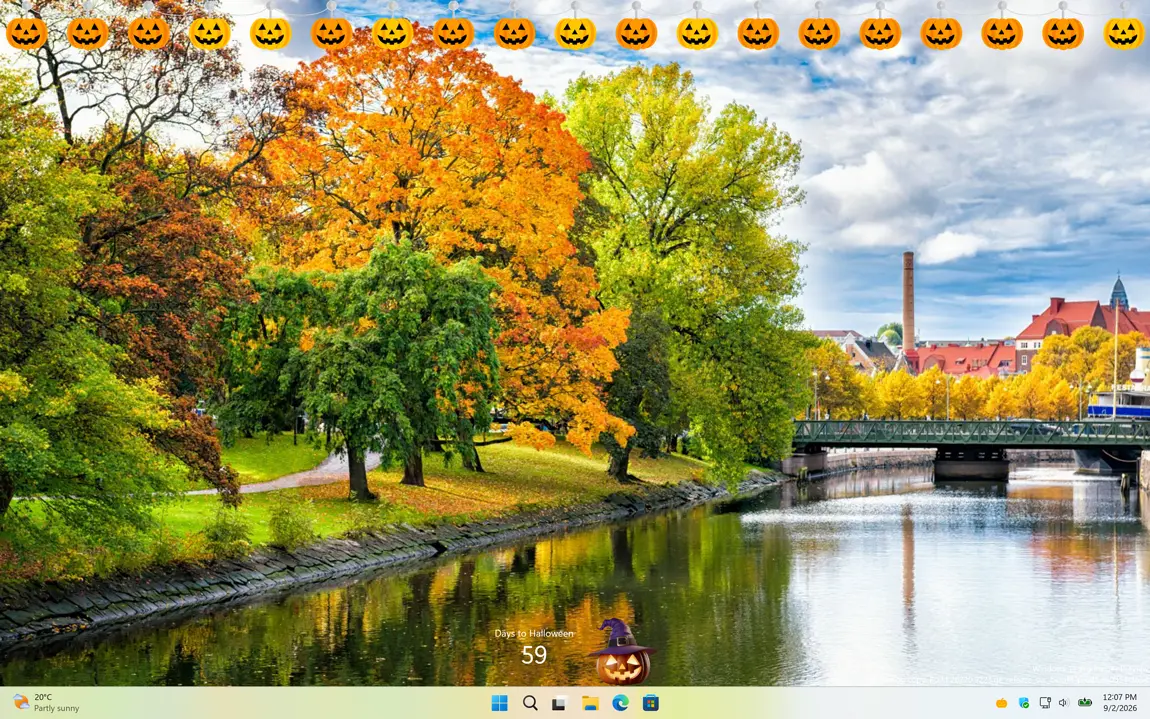 Halloween lights on your Windows 11 desktop
