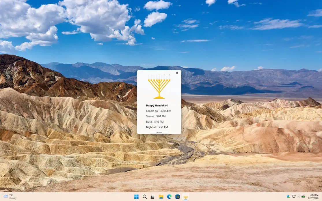 Customizable Hanukkah Candle