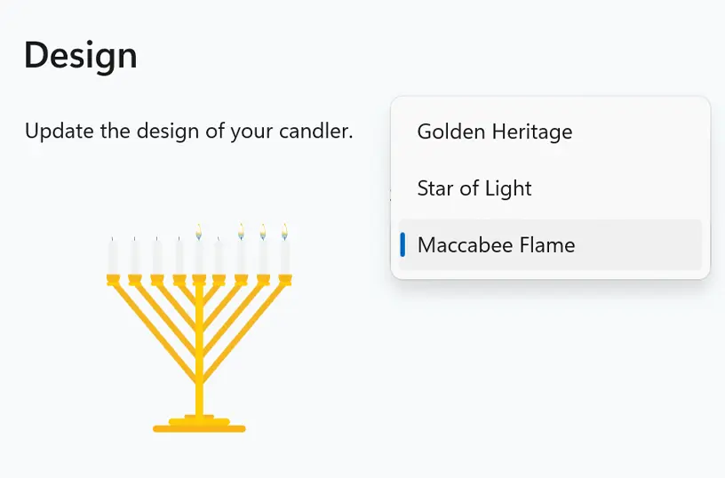 Customize the Hanukkah candle
