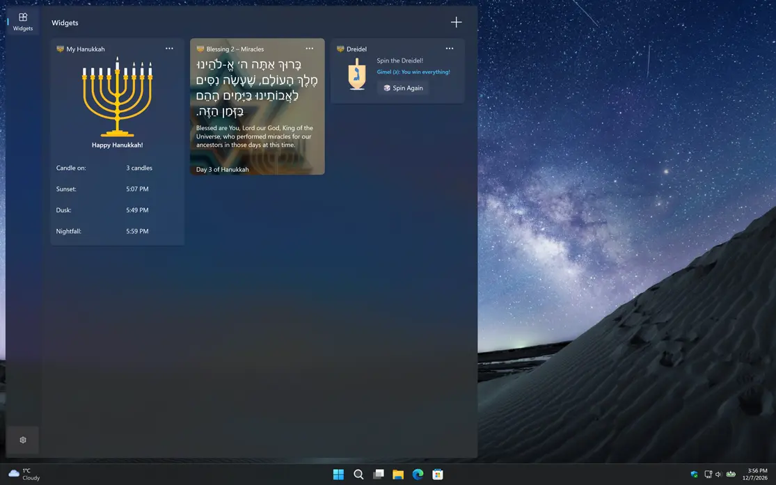 Four-in-a-Row Windows 11 widget