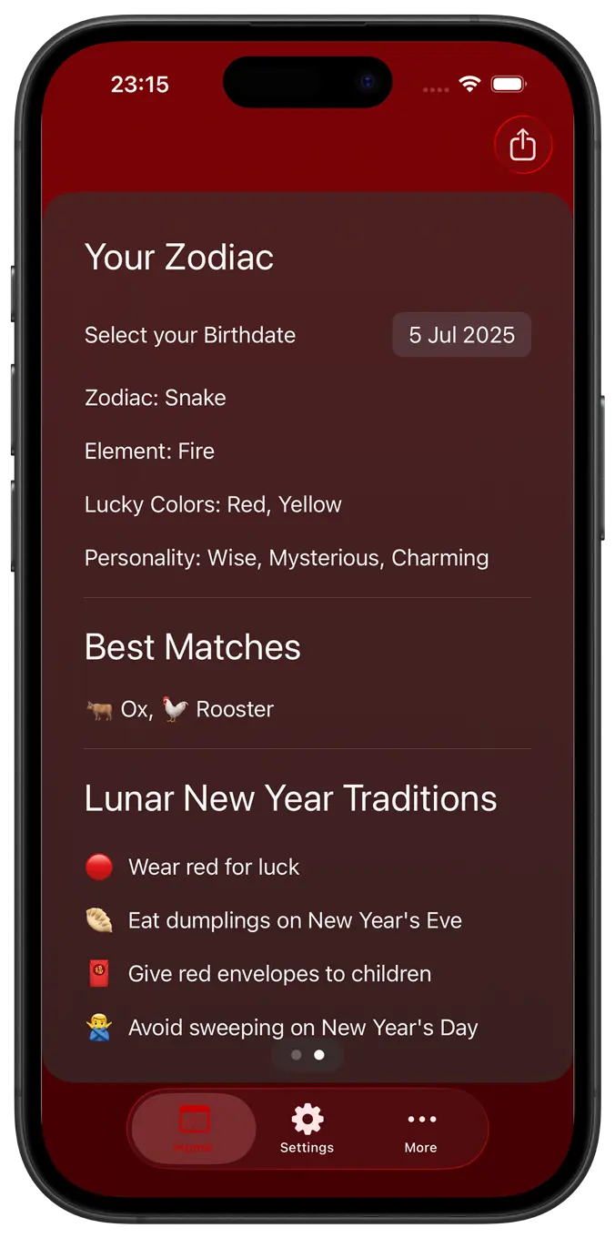 My Lunar New Year app with your Zodiac