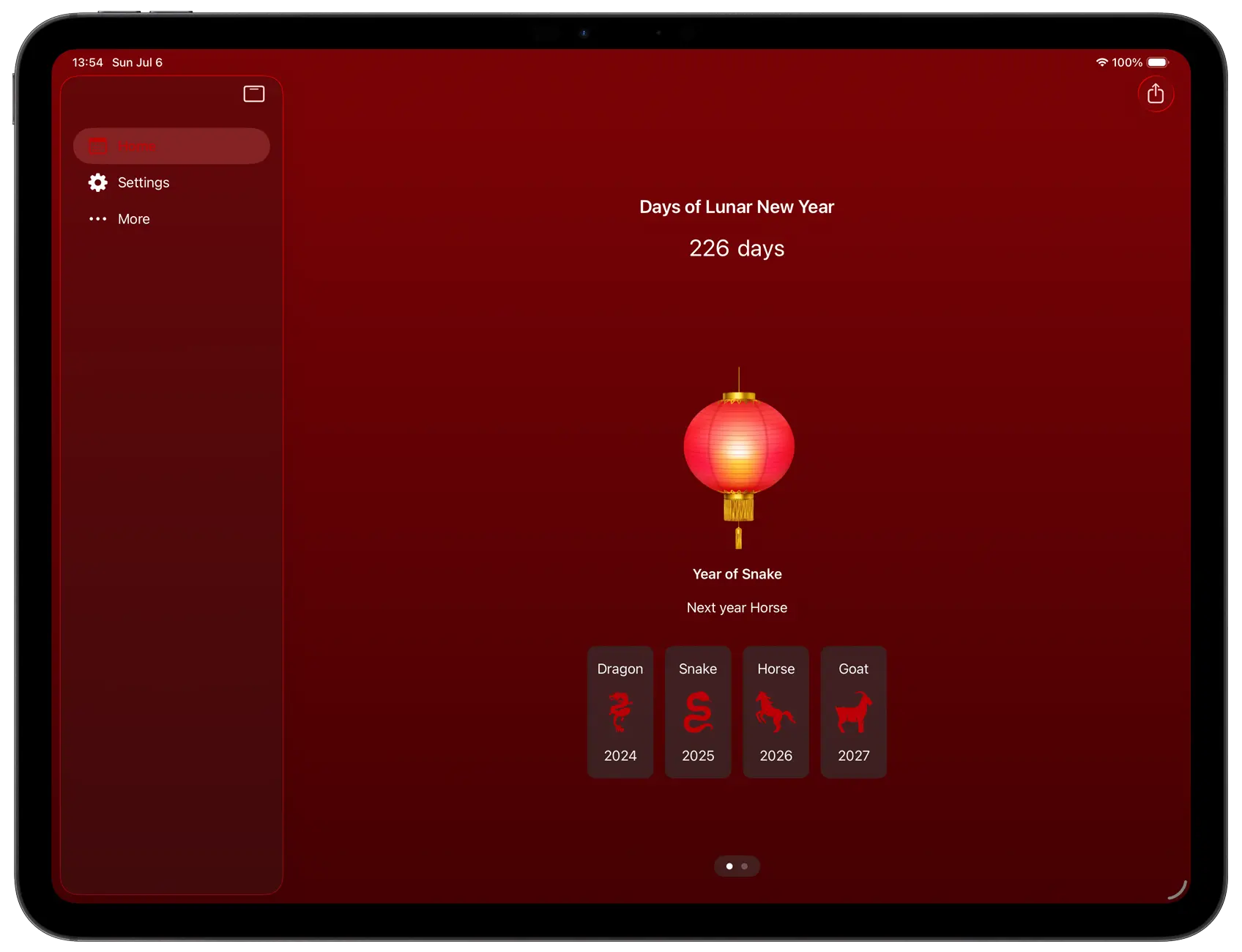 My Lunar New Year iPhone home page
