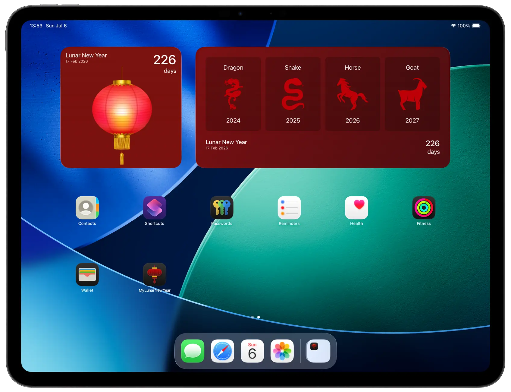 My Lunar New Year on iPad Pro