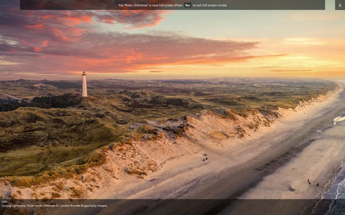My Photo Slideshow Full Screen mode
