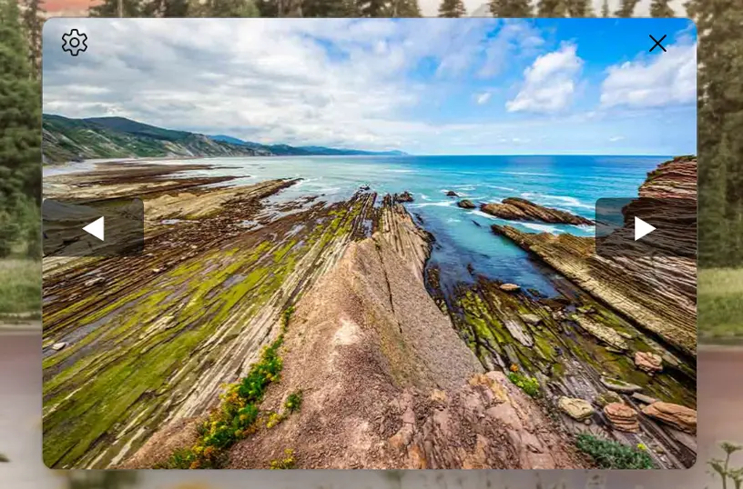 Show the left and right arrow buttons to navigate between your photos