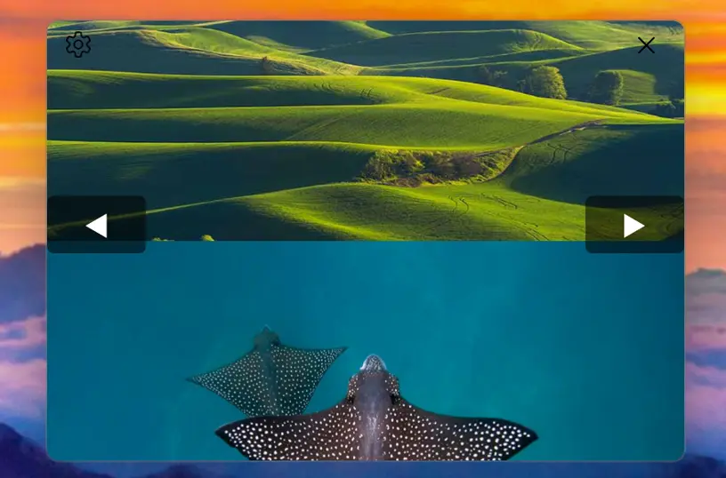 Slideshow with transition effects