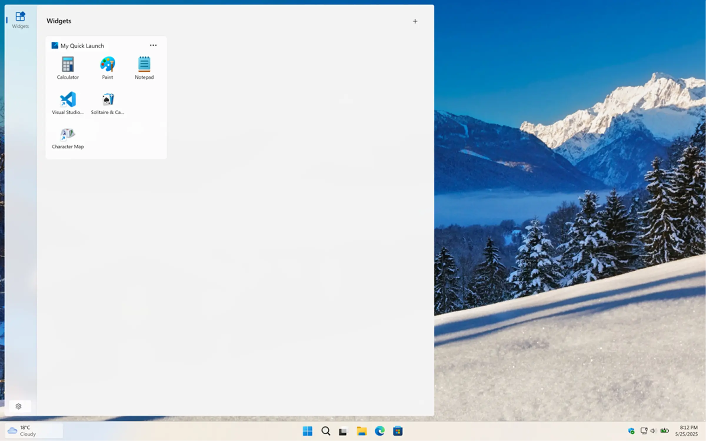 My Quick Launch Windows 11 Widget Light Mode