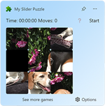 Preview of the My Slider Puzzle for Windows 11