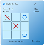 Preview of the My Tic-Tac-Toe for Windows 11