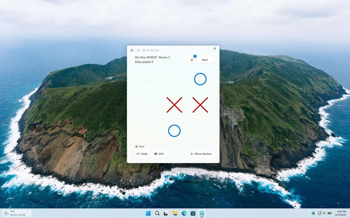My Tic-Tac-Toe window