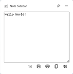 Preview of the Note Sidebar for Windows 11