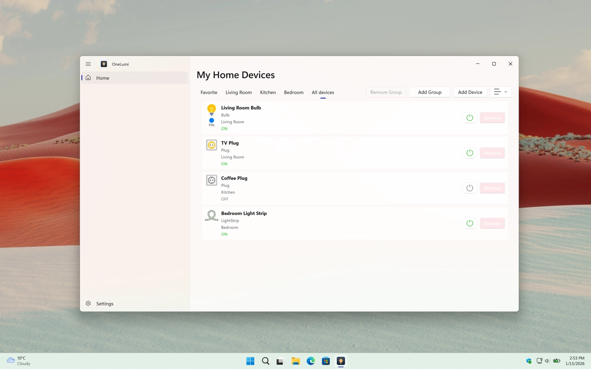 OneLumi in list view