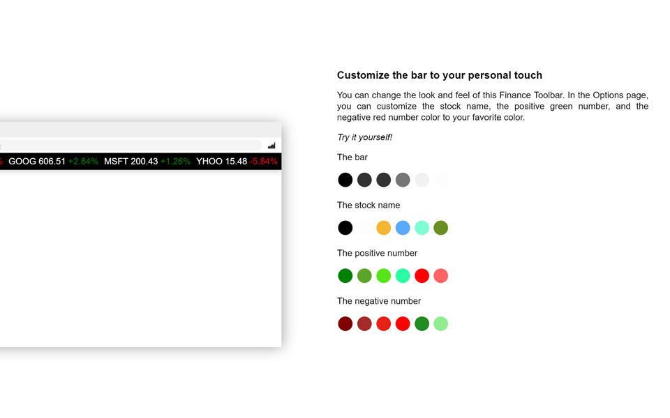 Finance Toolbar Welcome Guide