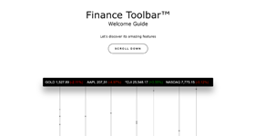 Finance Toolbar Welcome Guide