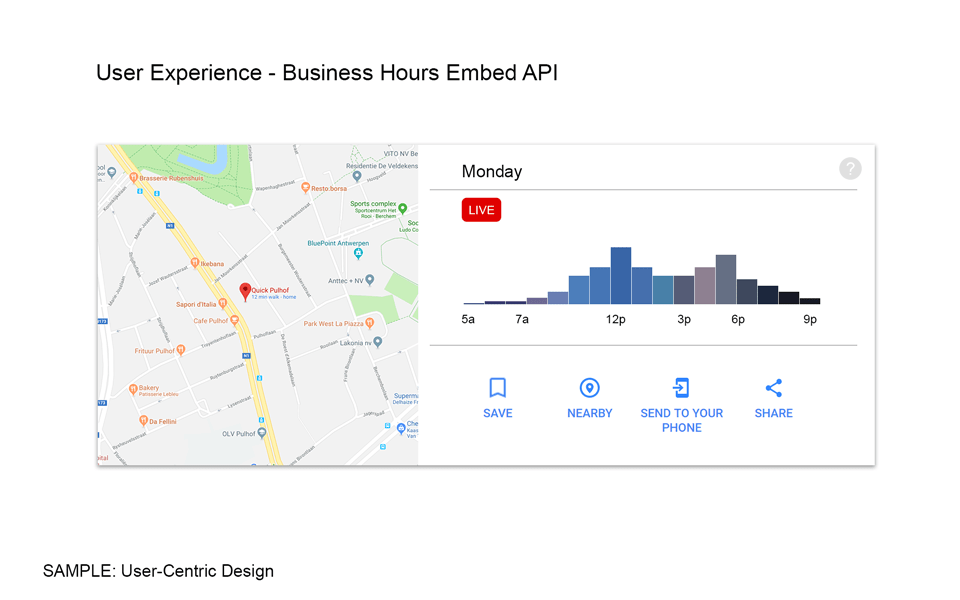 Map View Business hours