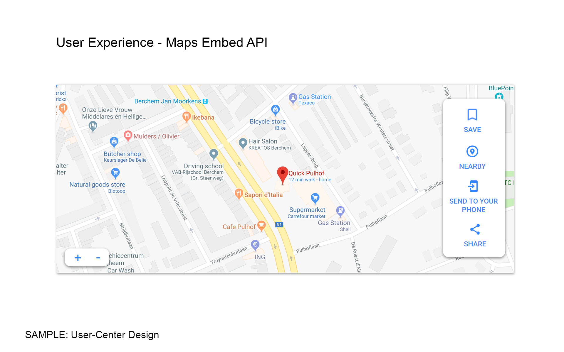 Google Maps API - Portfolio - About - Stefan Van Damme