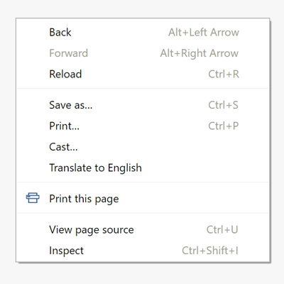 Print - Welcome Google Chrome user!