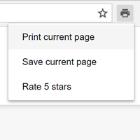 Print Doubleclick menu on the toolbar icon