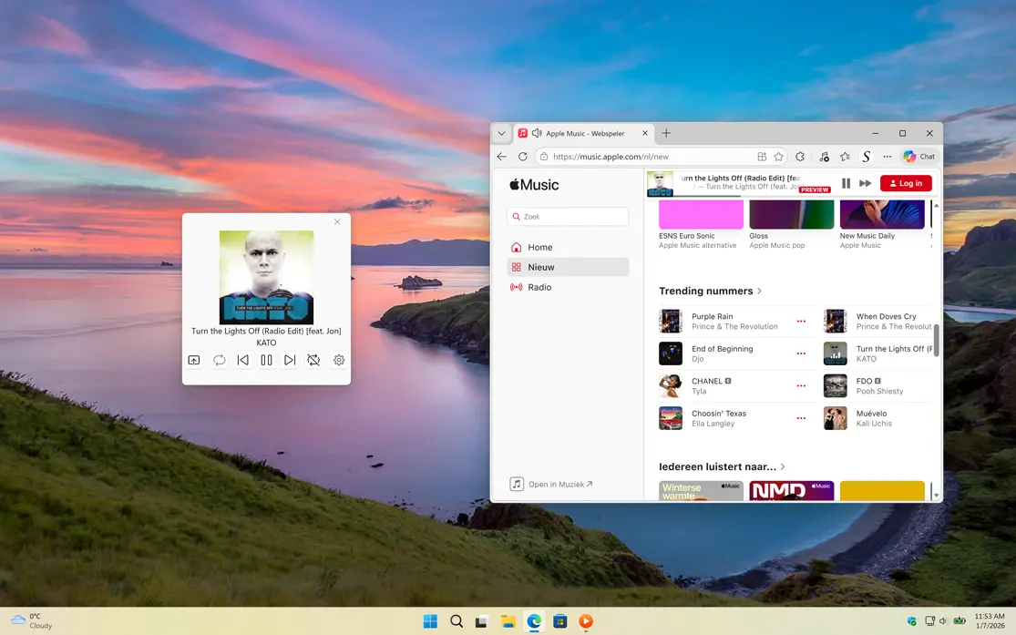 S Media Controls Windows app from Apple Music