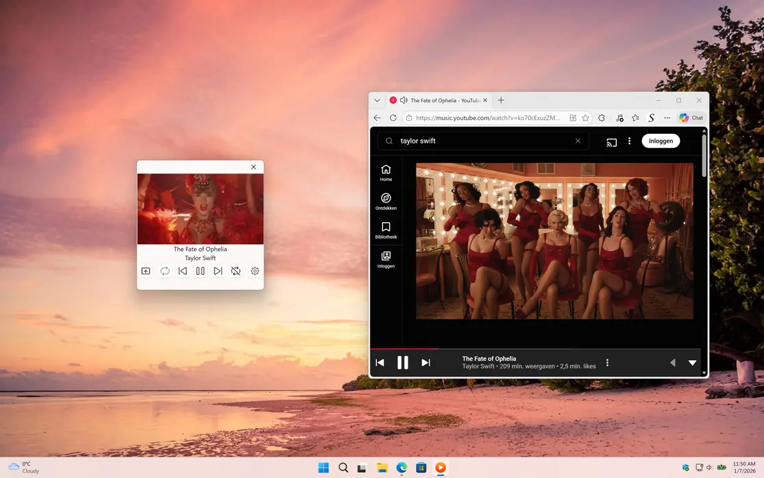 S Media Controls Windows app from YouTube Music