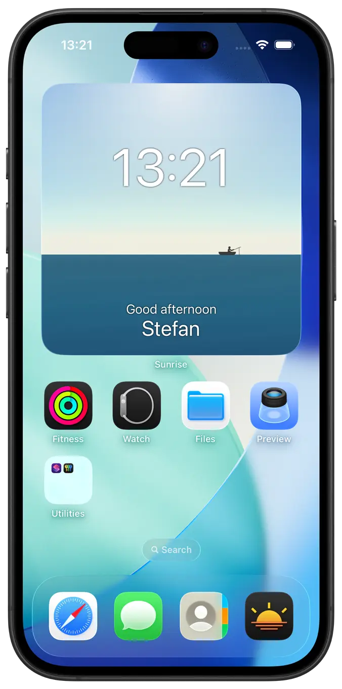 Date Today Dark Mode widgets