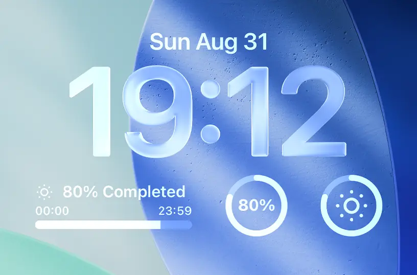 Sunrise available as a lock screen widget