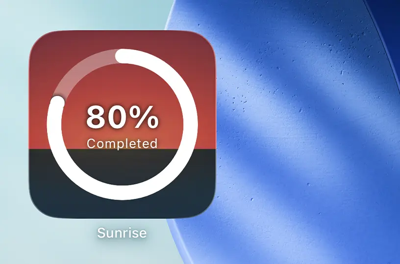 Sunrise widget support many sizes