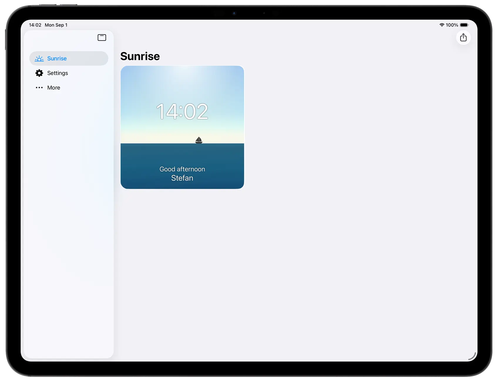 Sunrise home page