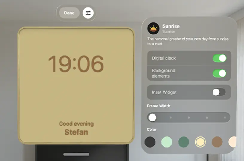 Customize the border of the widget