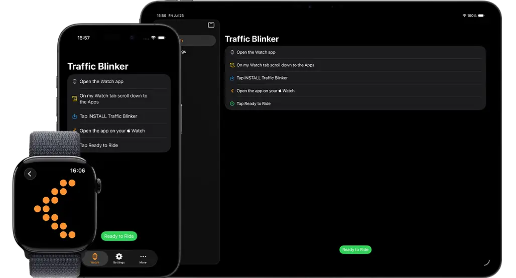 Traffic Blinker app on all devices