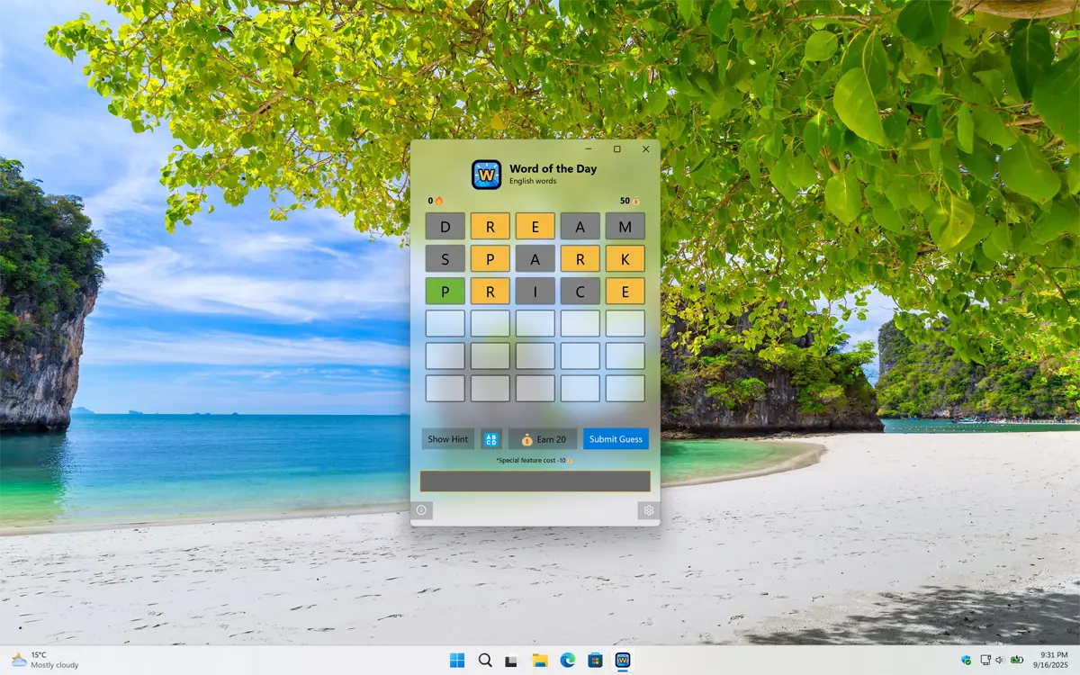 Word of the Day Puzzle Game