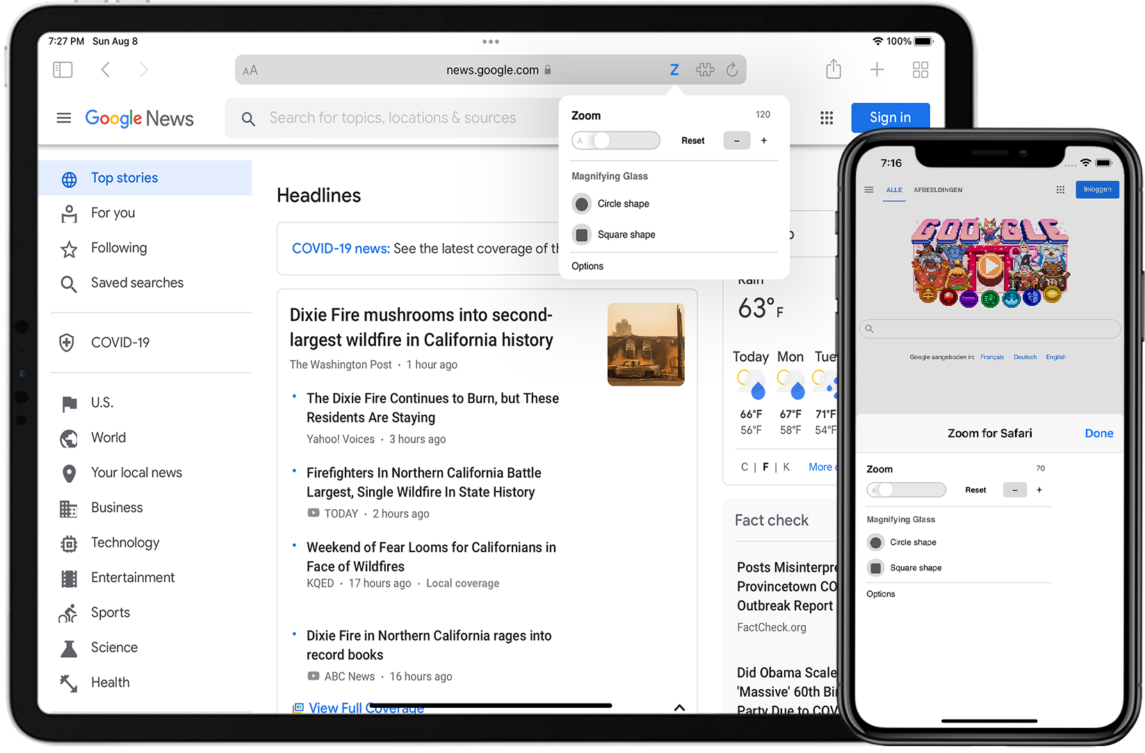Zoom Safari Extension on iOS 15