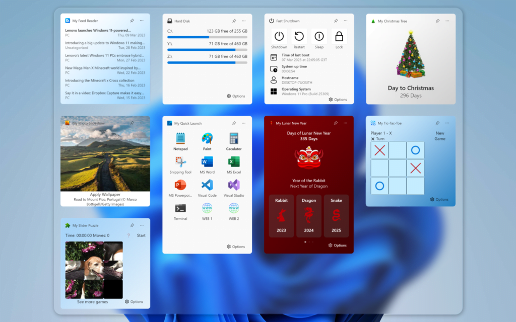 Windows 11 widgets